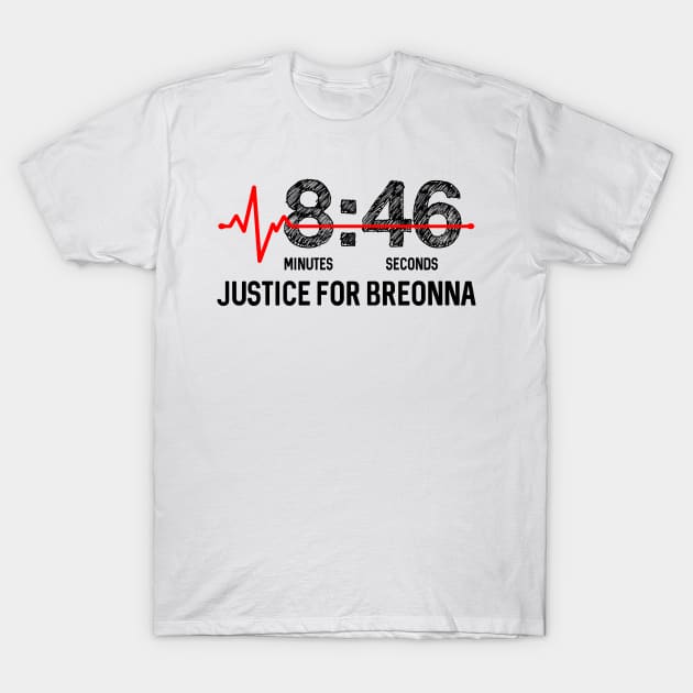 8-46 Justice For Breonna Taylor - 8 Minutes 46 Seconds 846 Grim Symbol T-Shirt by BeCreative